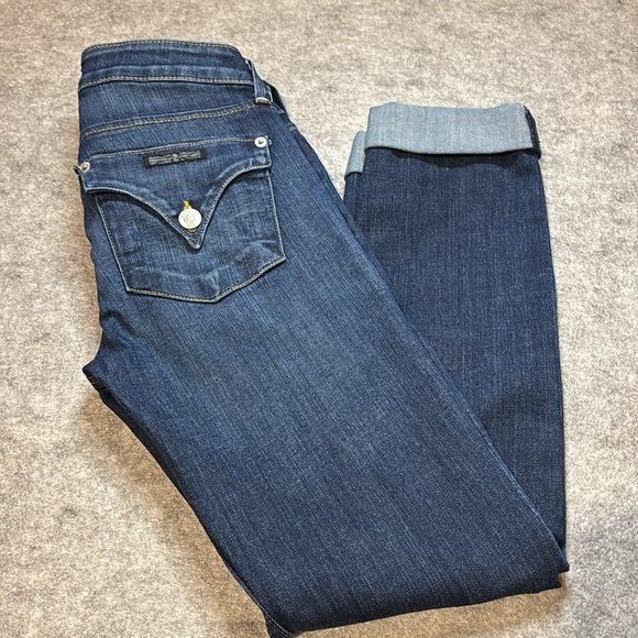 Hudson Bacara Crop Straight Cuffed Jeans, Size 25 - Picture 6 of 14